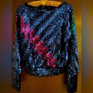 Vintage Neiman Marcus Party Collectibles sequin top size M